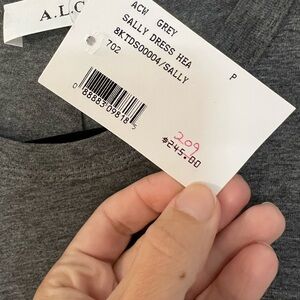 INTERMIX A.L.C Charcoal Ruched Midi Dress